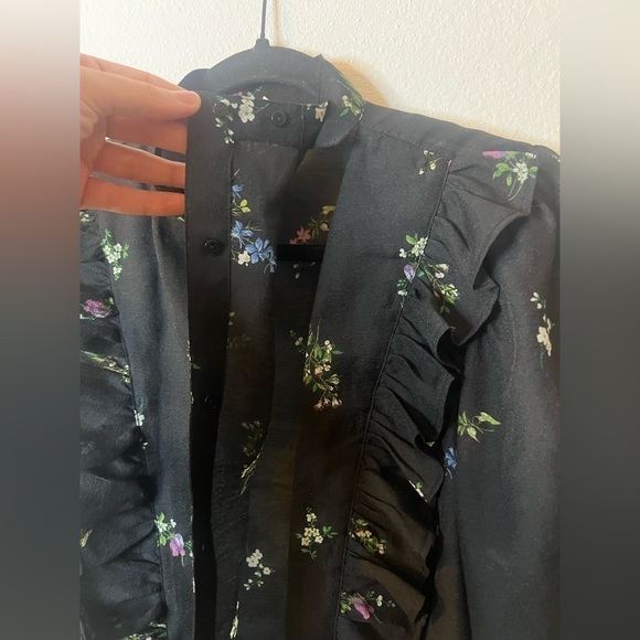 H&M Floral Black Blouse - Picture 4 of 5